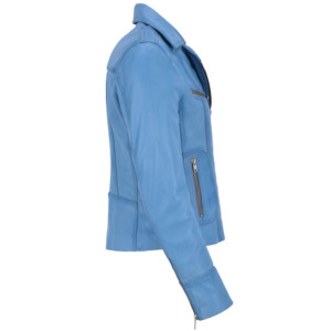 Chaqueta de Motociclista para Mujer, Ajustada, de Cuero Napa Suave 100% Genuino, Personalizada, con Cierres YKK, Varios Colores, MOQ Bajo - Product Image 2