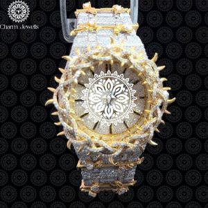 Charm Jewells Luxury Stainless Steel Watch 42mm Round Dial Sapphire Crystal Quartz Movement <b>Chronograph</b> Unisex Fashion Design - Product Image 4