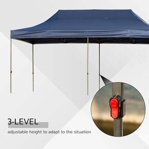 Upgraded Blue 10x20 Pop up Tent with <b>Roller</b> <b>Bag</b> 7 Removable Sidewalls Privacy Features - Product Image 4