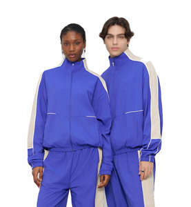 Unisex Polyester Tracksuits <b>Patchwork</b> Zip up Nylon <b>Jacket</b> and Pants Jogger Gym Sets Custom Tracksuit Unisex Oem Nylon Track Suit - Product Image 1