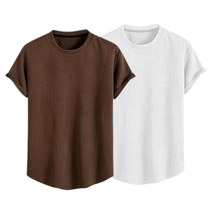 T Shirt for <b>Men</b> Poly Cotton | Textured Oversized Fit Man t-Shirt | Round Neck <b>Half</b> <b>Sleeve</b> <b>Men</b> t-Shirt's (Available in Plus Size) - Product Image 1
