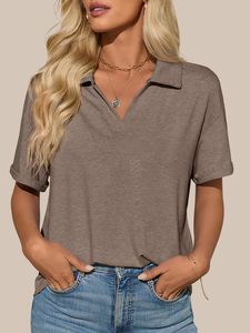 Nouveau design, vente en gros de polos pour femmes, polos à manches courtes pour femmes, polos pour femmes à prix avantageux - Product Image 2