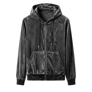 Conjunto Casual de 2 Piezas para Hombre, Primavera, Resistente al Viento, Talla Grande, Sudadera con Capucha de Terciopelo, Pantalones Deportivos, Camiseta de Manga Larga con Cuello Redondo, Cintura Elástica - Product Image 4