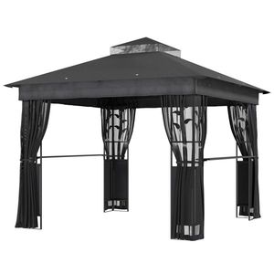 Gazebo Moderno da Esterno con Struttura in Acciaio e Tessuto per Cortile o Villa, Arredamento da Giardino - Product Image 3