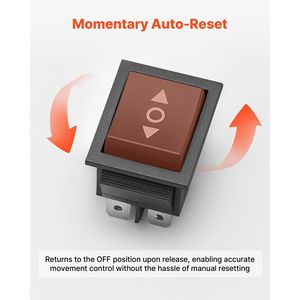 Interruttore a bilanciere DPDT momentaneo a 6 pin, 3 posizioni (ON) (ON), per inversione di polarità, AC 250V/16A 125V/20A - Product Image 5