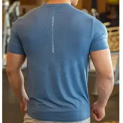 Camiseta Deportiva para Hombre, Cuello en V, Transpirable, para Entrenamiento, Deporte, Ejercicio, Camiseta Deportiva Transpirable para Hombre, para Entrenamiento Muscular - Product Image 2