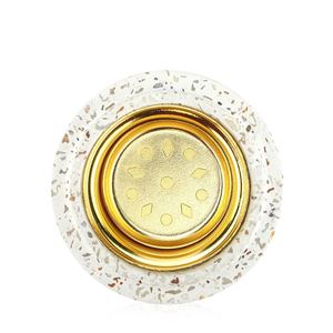 Brûleur d'encens en terrazzo avec coupelle métallique, porte-encens d'aromathérapie, décoration parfumée pour la maison, méditation, export - Product Image 5