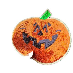 Lot de patchs à coudre légers en toile pour Halloween, motifs fleurs, citrouille scintillante et squelette effrayant, pour sweats à capuche, vestes et sacs - Product Image 3