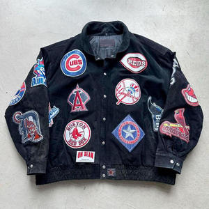 Chaqueta Varsity STARRYSKY de Estilo Vintage con Parches, para Hombre, de Invierno, de Lona, con Bordado Frontal y Emblema del Equipo, Ropa Exterior Informal - Product Image 1