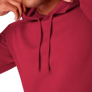 Sweat-shirt à capuche rouge pour homme, coupe classique, en molleton de coton, décontracté, automne, avec poche, tricoté, manches longues - Product Image 6