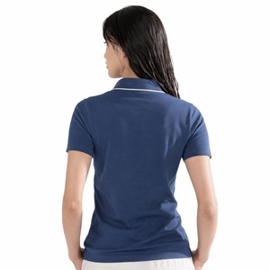 Polo de Manga Corta para Mujer, Color Sólido Personalizado, Tejido Transpirable, Corte Casual, Largo Regular - Product Image 2