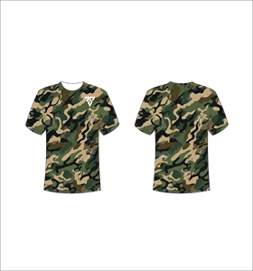 เสื้อยืดผู้ชายลายพรางป่าแบบขายส่งสั่งทำได้ ลายกราฟิกพิมพ์ลายพรางป่า เสื้อยืดสตรีทแวร์ลายพรางป่าสำหรับผู้ชาย - Product Image 1