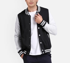 Veste universitaire personnalisée à la demande, corps en laine, manches en cuir avec broderie pour les marques de vêtements streetwear - Product Image 3