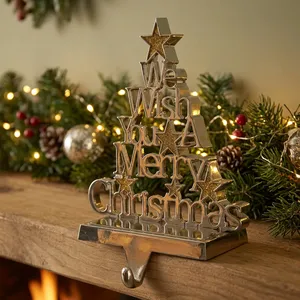 Support décoratif pour chaussettes de Noël, pour cheminée, décoration de Noël pour la maison, affichage festif - Product Image 2