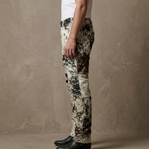 Pantalon en cuir de vachette sur mesure pour homme, robuste, style moderne, coupe ajustée, fournisseur d'usine OEM ODM, vente en gros - Product Image 1