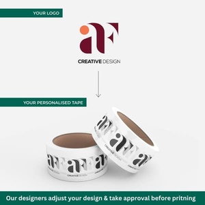 Cinta Adhesiva Blanca Impresa Personalizada, Cinta de Embalaje BOPP con Logotipo Impreso, Cinta Adhesiva para Sellado de Cajas - Product Image 2