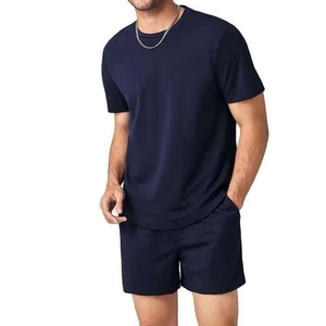 New Arrival Summer Clothing Men T Shirt Shorts <b>Twin</b> <b>Set</b> High Quality Cotton Fabric Casual Streetwear Men Summer Two Piece <b>Set</b> - Product Image 2
