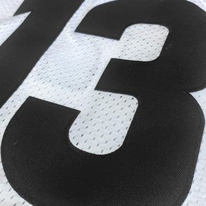 Men's White V-Neck Mesh Football Jersey Number Print Breathable Short Sleeve Regular Fit All Seasons Sport Apparel - Product Image 6