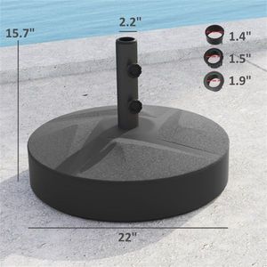 Ombrellone da Giardino Quadrato con Base in Acciaio Inox e Ferro per Patio, Ristorante, Hotel, Spiaggia - Consigliato per la Pioggia - Product Image 3