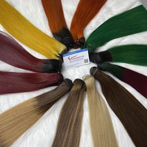 Super Grade 100% Extensions de Cheveux Humains Vierges Vietnamiennes Remy Machine Double Trame Style Droit Thanh an Brand 100g - Product Image 4