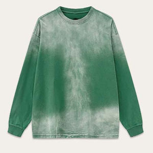 Hot Selling 100% Cotton Acid Washed Sweatshirt High Street Casual Style Pullover Men's Sweatshirt Cotton Sweaters Basics Wear - Product Image 6