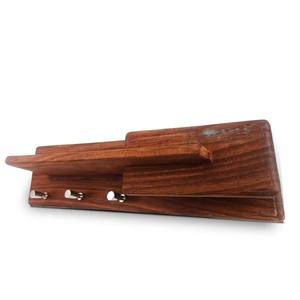 Wall Mounted Key Holder Wood <b>Signs</b> Hanging Shelf Natural Wood Color Organizer Entryway Rack Storage Home Decor - Product Image 2