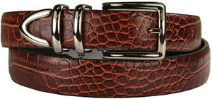 Fabricant indien de ceinture décontractée en cuir véritable à la mode pour hommes, ceinture personnalisée en relief à motif de crocodile, vente en gros - Product Image 2