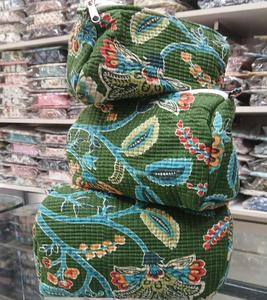 Handmade Quilted <b>Toiletry</b> Bags Cotton Travel Organizer Cosmetic Makeup Pouch Zipper <b>Storage</b> Bag Set - Product Image 5