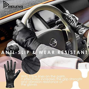 Wholesale Stylish Manufacturer Sheepskin Ladies Winter Thick Touch Screen Winter Genuine And Comfortable Leather <b>Gloves</b> - Product Image 6