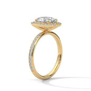 แหวนเพชรทองคำ 14K เพชรเพาะเลี้ยงในห้องปฏิบัติการ แหวนทองคำแท้ 18K สำหรับผู้หญิง สไตล์คลาสสิก รับรองโดย IGI แหวนหมั้น แหวนวันครบรอบ - Product Image 5