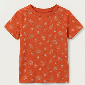 T-shirts pour enfants tendance et de haute qualité, en tissu molletonné 100% coton lavé, coupe décontractée, légers, parfaits pour un usage quotidien décontracté - Product Image 1