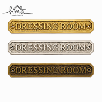Plaque de porte vintage en laiton pour vestiaire, style antique, gravée, pour nom de pièce, décorative murale, pour la maison, très demandée
