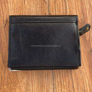 Cartera de tres pliegues de piel de vaca a la moda personalizada al por mayor minicartera de viaje multifuncional de piel auténtica occidental monederos - Product Image 5