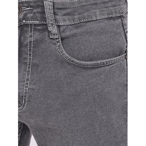 Jean en denim pour homme, taille mi-haute, coupe slim, délavé, avec fermeture éclair, en coton, design personnalisé 2023, nouvelles caractéristiques, prix abordable - Product Image 5