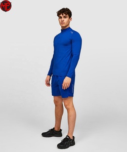 เสื้อยืดกีฬาผู้ชายคุณภาพสูงแบบรัดรูป คอซิป แขนยาว เสื้อยืดออกกำลังกายผู้ชาย เสื้อยืดระบายอากาศอุ่นสบายสำหรับผู้ชาย - Product Image 2