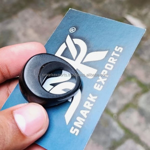 Anillo de cuerno de búfalo hecho a mano negro, joyería de dedo elegante, banda de cuerno Natural duradera, accesorio de declaración único para todos - Product Image 2