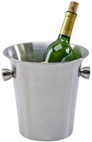 Refroidisseur à vin et seau à glace en acier inoxydable, design gris moderne fait main, pour bar et fêtes