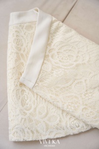 Minifalda de encaje con corte en A para mujer SKYLAR Vietnam Floral, transpirable, de cintura alta, informal, tejida - Product Image 4