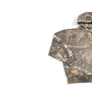 เสื้อฮู้ดดี้ผู้ชายทรงโอเวอร์ไซส์สุดเทรนดี้ ขายส่งลายพราง Real Tree ผ้าฟลีซ สตรีทแวร์ รับผลิตแบบ OEM & ODM แบรนด์ส่วนตัว - Product Image 1
