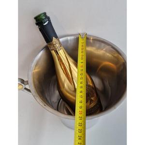 Seau à glace en acier inoxydable avec poignées en laiton, design rond classique, résistant à la rouille, pour refroidir les boissons lors de fêtes, qualité alimentaire, 5 litres - Product Image 6