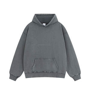 Fabricant de sweats à capuche vente en gros de sweats à capuche surdimensionnés personnalisés 400 Gsm sweats à capuche délavés à la cire vintage - Product Image 6