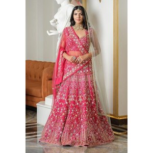 Designer Multi-Thread Work Lehenga Choli Beautiful <b>Party</b> Wear <b>Prom</b> Dress - Product Image 4