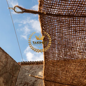 Coconut Square Sun Shade Sail Shelter fibra de coco sombra vela para Outdoor Patio Garden Backyard Deck Areia 5 anos de garantia - Product Image 5