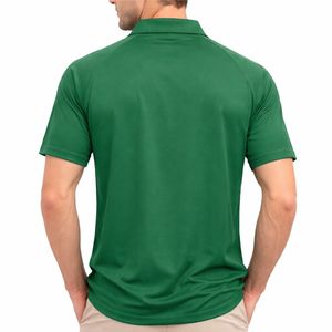 Chemise unie pour homme en coton tricoté de qualité supérieure, imprimée sur mesure, avec poche poitrine, manches courtes, décontractée, séchage rapide - Product Image 4