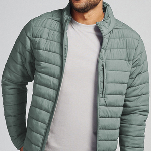 <b>Men's</b> Outdoor Winter <b>Puffer</b> Jacket Comfortable Warm Solid Color Custom <b>Coat</b> - Product Image 1