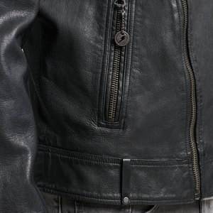 Veste en cuir pour homme, édition limitée, veste en cuir véritable, taille américaine, cuir d'agneau, broderie diamant, haute qualité, mode - Product Image 5