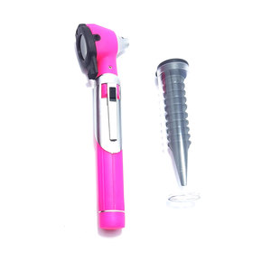 Fiber Optic Stainless Steel Otoscope Examination Set Mini Pocket Size Pink Color Portable Diagnostic <b>Ear</b> <b>Scope</b> Bright LED - Product Image 3