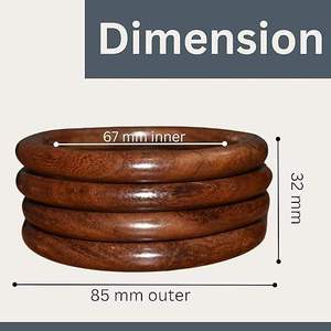 Brazaletes de Madera Hechos a Mano, Duraderos y de Lujo, Diseños Delgados y Gruesos, Incrustaciones de Latón Talladas a Mano, Múltiples Formas, Color Madera Natural, Artesanía Premium - Product Image 2