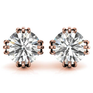 ต่างหูทองคำแท้ 18k รับรองคุณภาพ ประดับเพชรทรงกลมเจียระไนแบบ Perfect Round Cut เพชรเพาะเลี้ยงคุณภาพพรีเมียม เครื่องประดับเพชรสำหรับผู้หญิงและเด็กผู้หญิง สวมใส่ในงานปาร์ตี้ - Product Image 5