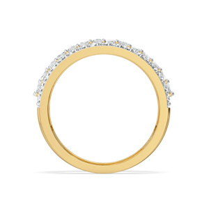 Anillo de Eternidad de Oro Amarillo con Diamantes, Corte Brillante Redondo, Anillo de Boda Clásico para Mujer - Product Image 3